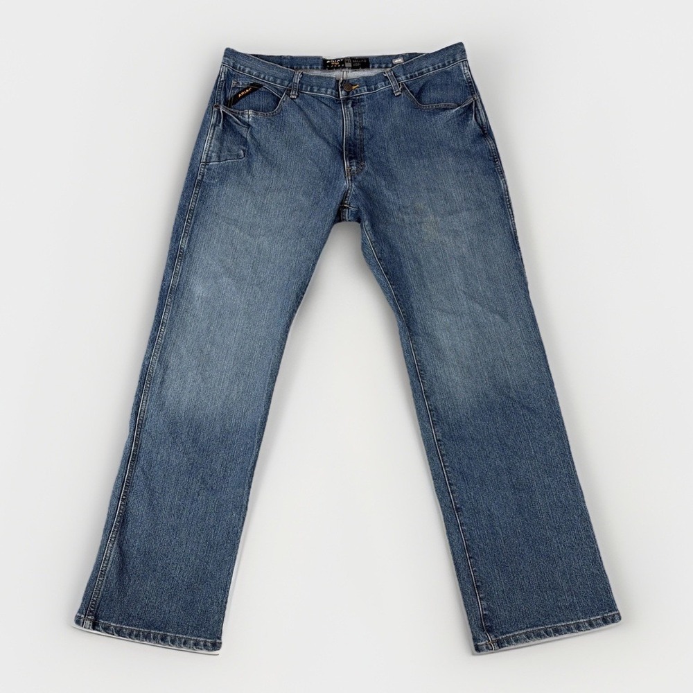 Ariat Rebar M4 Jeans Mens 40x34 Blue Relaxed Boot Cut Durastretch Workwear
